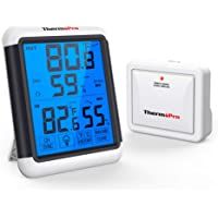 ThermoPro TP65 Termómetro Higrómetro Digital para Interior y Exterior Medidor de Humedad y Temperatura Inalámbrico con…